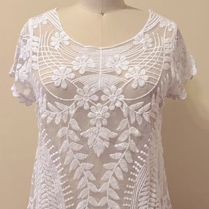New Express allover embroidery top